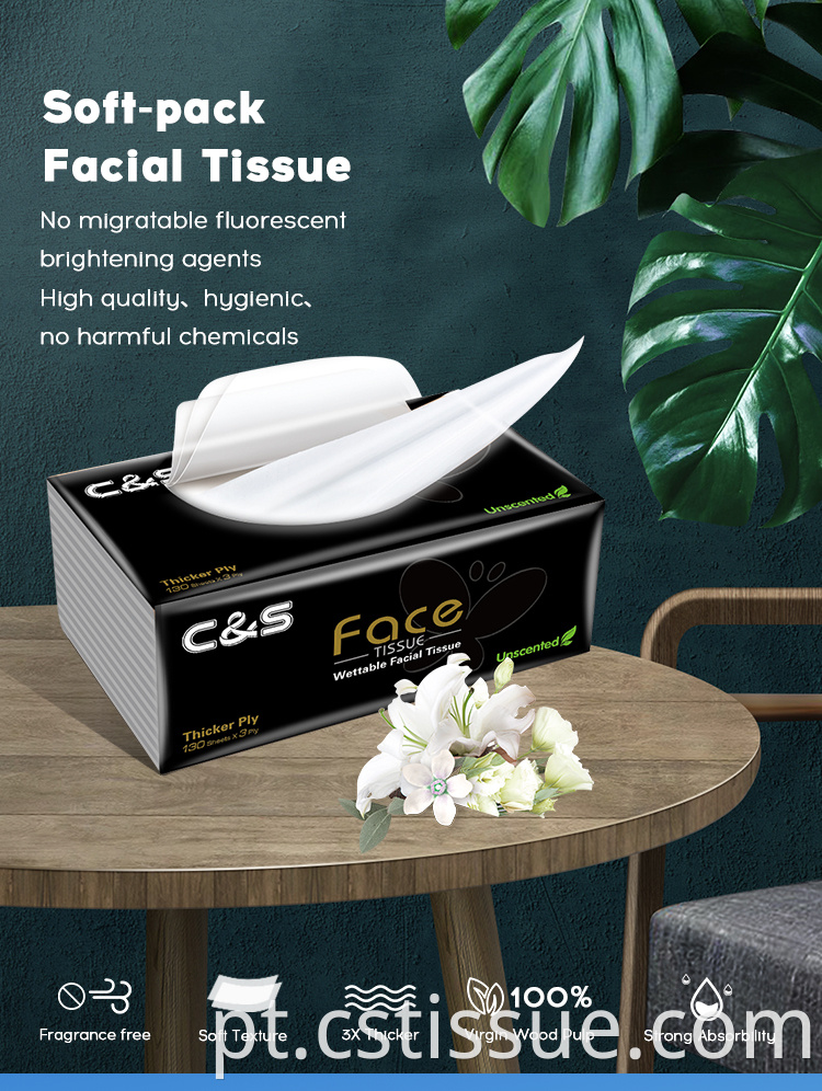 Black Face Facial Tissue